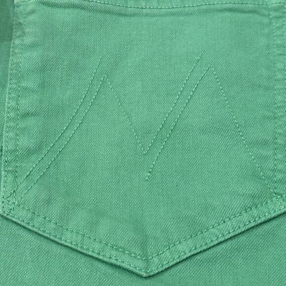 MOTHER Mid Rise Rider Ankle Play Date Leprechaun Green Size 34 NWT - Picture 8 of 11